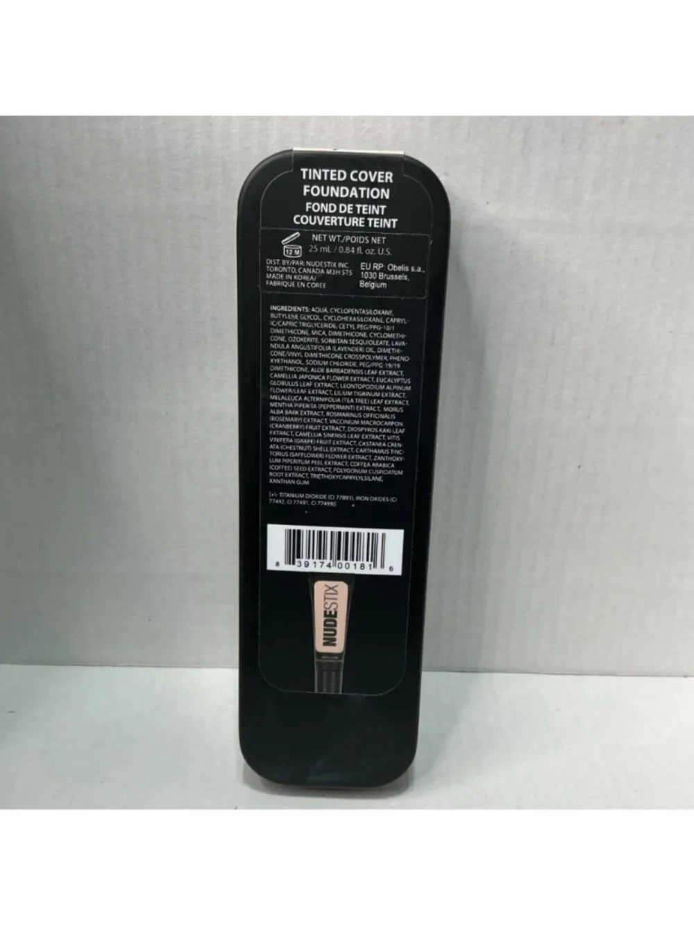 Nudestix Tinted Cover Foundation Nude 1 25ml Lightweight Natural Finish Tin Box
